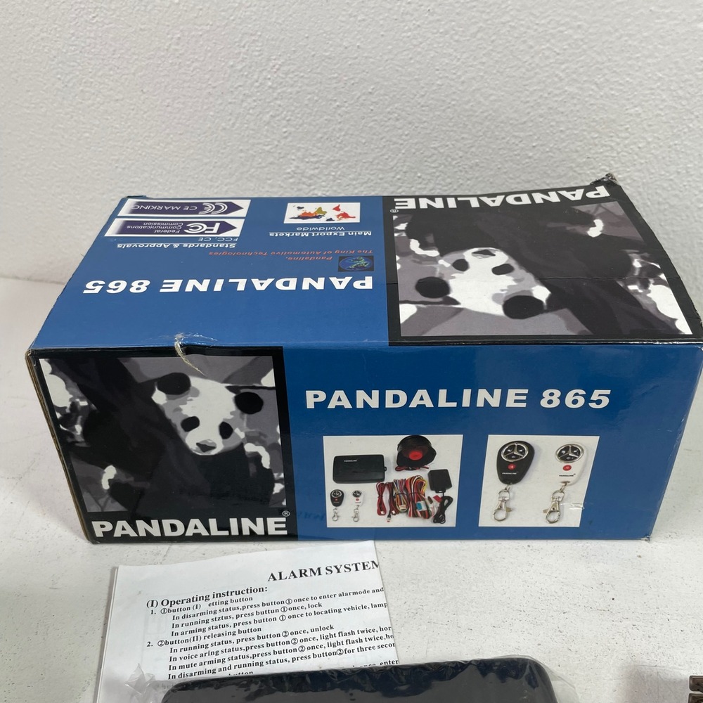 Pandaline 865 Car Alarm System 12V 15W Security Kit with 2 Remote Key Fobs New - Picture 2 of 16